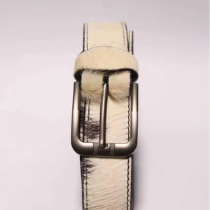 Ceintures en cuir western pour hommes et femmes, vente en gros d'usine, cuir de vache vintage, poils sur la peau, cuir de luxe, boucle en cuivre - Product Image 1