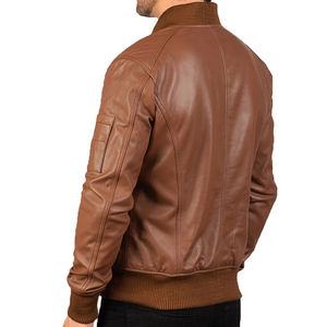 Veste en cuir véritable pour hommes - Product Image 3