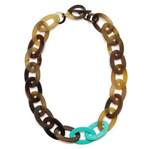 Artesanías Collar de hueso de cuerno marrón Collar de cuerno de búfalo natural Producto indio hecho a mano - Product Image 6