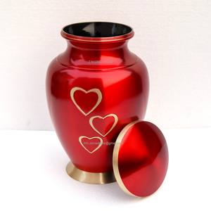 Urna de cremación de latón y metal personalizada de alta calidad para cenizas humanas adultas con suministros funerarios de diseño de pájaros grabados - Product Image 1