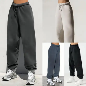 กางเกงวอร์มเอวยางยืดสำหรับผู้หญิงกางเกงวิ่งขนแกะแบบผูกเชือกสำหรับฤดูหนาว - Product Image 6