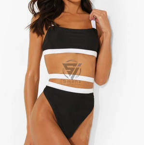 Conjunto de Bikini de Dos Piezas con Sujetador Triangular de Cintura Alta Sexy para Mujer, Transpirable, con Colores y Logotipo Personalizados - Product Image 1