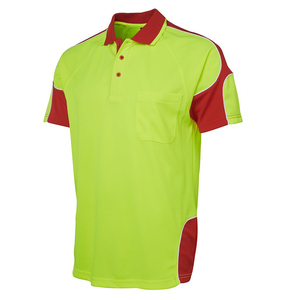 Black Hi Vis Breathable Men's Polo Shirt 100% Polyester <b>Reflective</b> Safety Construction Workwear High Visibility Winter Work - Product Image 2