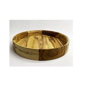 Bandeja de servicio de madera de Acacia elegante de primera calidad, diseño rectangular moderno para mesa de comedor, bandeja de servicio decorativa para bodas, Ramadán - Product Image 2