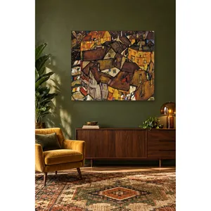 Impression sur toile de maisons à toits bruns de Fida Egon Schiele - Product Image 4