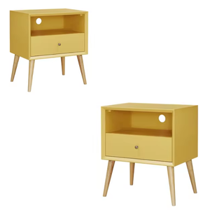 Teak Wooden Nightstands Modern Style With Multiple Color Options for Bedroom Hotels Living Room Furniture Direct Use - Product Image 5