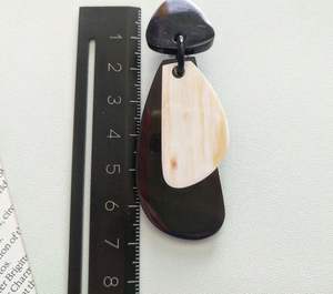 Love Style by HF Crafts' Pendientes de cuerno de búfalo natural de lujo Calidad Premium Pulido India Importación - Product Image 4