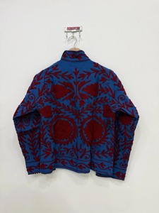 Veste en coton brodée de style chinois, col mandarin, manches longues, motif floral, vêtements d'extérieur décontractés pour adultes, vêtements d'automne - Product Image 2