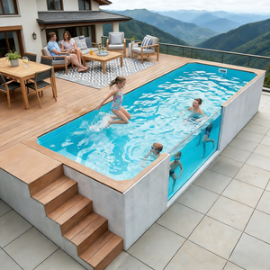 Fiberglass Family Outdoor Swimming Pool Acrylic Window Customizable Color Ground UV Corrosion Resistant Puncture Resistant - Product Image 6