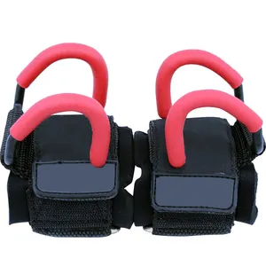 Weight Lifting Gym Training Grips Straps Workout Hooks Gym Training Wrist Support Metal Rod Hook in Low Price