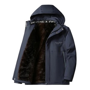 Veste rembourrée en coton d'hiver pour homme, chaude et élégante, avec polaire épaissie et capuche résistante au froid - Product Image 5