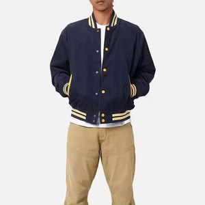 Wholesale Winter Jacket Embroidery Men Plus Size Custom Letterman <b>Leather</b> Jacket Baseball Coat Bomber Men's Varsity Jackets - Product Image 5