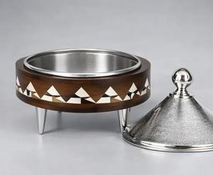 Olla de Acero Inoxidable de Lujo con Aislamiento, Olla Caliente Premium para Mantener la Comida Caliente, Tapa de Acero Inoxidable Martillado con Acabado de Madera, Apta para Todas las Estufas - Product Image 5