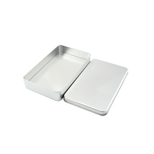 Caja de metal para almacenamiento de alimentos de galletas de lata grande plateada personalizada al por mayor - Product Image 4