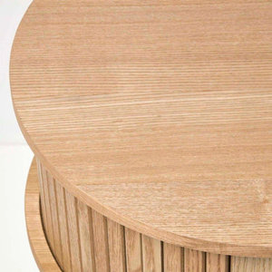 Table d'appoint moderne en teck massif de haute qualité avec finition naturelle pour usage intérieur - Product Image 4