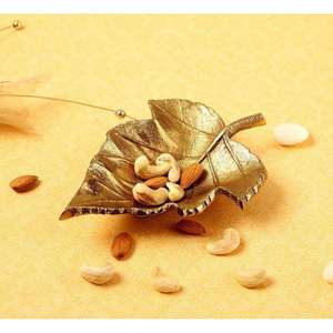 Bol à feuilles coulées Bols à fruits secs décoratifs Bols à fruits secs portables et écologiques Bols à salade en métal de bonne qualité pour la vente - Product Image 2