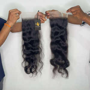 Fermeture frontale en dentelle HD 13x6 avec faisceaux, fermeture en dentelle suisse HD pré-plumée, fermeture frontale en dentelle HD d'oreille à oreille - Product Image 2