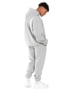 Vente en gros de sweat-shirts pour hommes en coton 100% 380 g/m², qualité lourde, molleton français gris, sweat-shirt surdimensionné brodé pour l'hiver, unisexe - Product Image 5