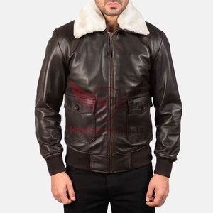 Veste de motard en cuir véritable pour hommes avec col en fourrure sur mesure Manteau en cuir à moteur original et élégant pour les cavaliers avant-gardistes - Product Image 1