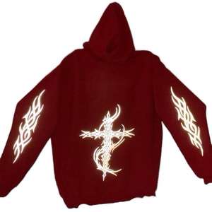 Sweat-shirt à capuche réfléchissant pour motard 100% coton, streetwear moto, sécurité pour les trajets nocturnes, pull, commande minimum 2 pièces - Product Image 1