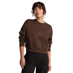 เสื้อสเวตเชิ้ตแขนยาวพิมพ์ลายสำหรับผู้หญิง ทรงครอป คอกลม ใส่สบาย ทรงหลวม แฟชั่นทันสมัย เป็นมิตรต่อสิ่งแวดล้อม เหมาะสำหรับออกกำลังกาย ผลิตจากผ้าฝ้าย 100% - Product Image 1