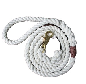 Natural Cotton Rope <b>Dog</b> <b>Leash</b> Customized Colored Cotton Rope Handmade <b>Dog</b> <b>Leash</b> Pet <b>Leash</b> Set - Product Image 1