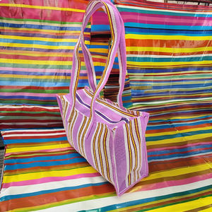 Bolsas de compras grandes ecológicas de nailon y polipropileno recicladas, sostenibles y a granel, fabricadas en la India para uso en supermercados - Product Image 4