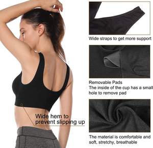 Sujetador deportivo Reversible de doble cara para mujer, soporte medio, acolchado sin aros para entrenamiento, Yoga, gimnasio, Fitness, Yoga, gimnasio, Fitness - Product Image 5