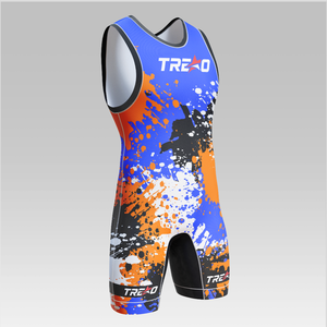 Combinaison de lutte personnalisée en gros pour hommes, sublimation, extensible, respirante, équipement d'arts martiaux, tenue de lutte professionnelle respirante - Product Image 2