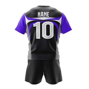 เสื้อกีฬาแขนสั้นคอวีระบายอากาศได้ดีและชุดทีม |   เสื้อผ้ากีฬาและเสื้อผ้ากลางแจ้งโพลีเอสเตอร์ 100% พร้อมโลโก้สั่งทำพิเศษด้านหน้า - Product Image 4