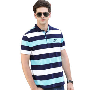 Polo à col rabattu et à rayures pour homme, haut à manches courtes, respirant et décontracté, séchage rapide, été 2022 - Product Image 6