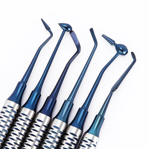 QNQ Hit Titanium-Plated <b>Resin</b> Filling Spatula Set Manual Dental Instruments Restorative Surgery <b>Kit</b> Surgical Composite Basis - Product Image 1