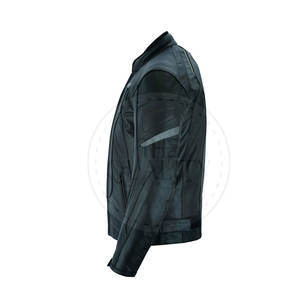 Chaqueta de moto de cuero para hombre de invierno transpirable de diseño personalizado de alta calidad 2025 hecha en Pakistán - Product Image 4