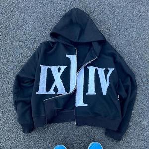 Vintage pregunta suplemento zip up HOODIE streetwear oversized hombre hoodi Y2K Top casual hoodies sudadera chándal - Product Image 6