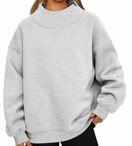 Pull à capuche vierge pour femmes Vente en gros personnalisé Épaule tombante - Product Image 1
