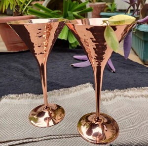 Latest Design Hot Selling Handmade Copper <b>Goblet</b> Vine Cocktail Glass 300ml Capacity Luxury Design for Restaurant Bar Hotel - Product Image 5