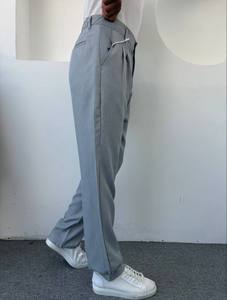 Pantalones de Vestir Marrones de Corte Regular para Hombre, Pantalones Casuales de Oficina, Cómodos, de Algodón de Peso Medio, Estilo Hip Hop, Talla Grande, Corte Recto - Product Image 2