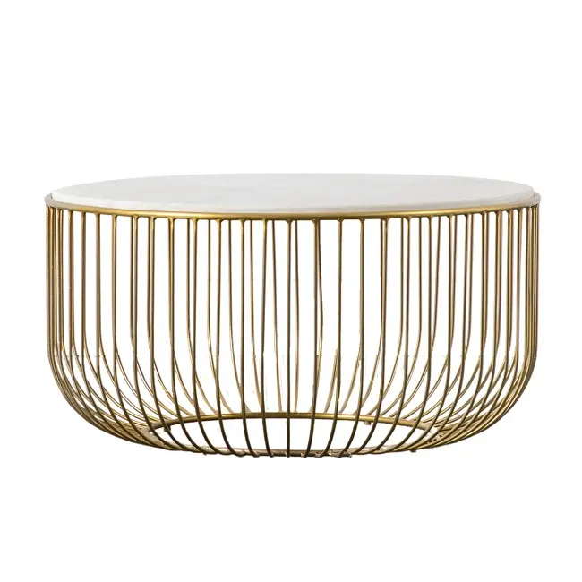 Modern Coffee Table Made up With High Quality Stainless Steel Gold Color Mainly Used Living Room Dinning Room Round Top
