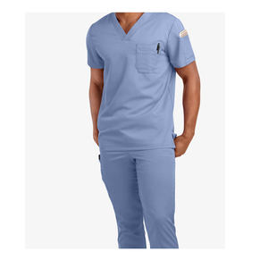 OEM respirant en gros meilleure qualité soins infirmiers hôpital uniformes gommages doux extensible uniformes ensemble haut et bas pour les hommes - Product Image 2