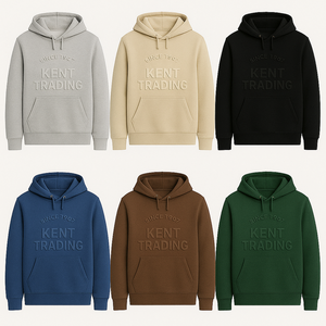 Sweat à capuche en molleton de coton 450 + GSM en relief personnalisé doux 100% coton | Pull lourd pour hommes et femmes | Fournisseur OEM - Product Image 1