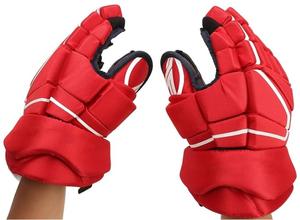 Conception de couleur rouge gants de hockey sur glace à bas prix nouveau design avec inserts en plastique - Product Image 5