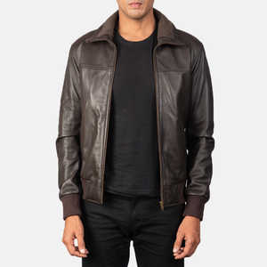 Veste d'hiver pour hommes Top Design avec col montant manches longues 100% cuir de haute qualité personnalisable prix raisonnable - Product Image 1