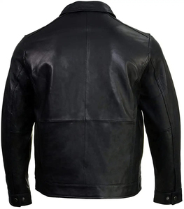Blouson bombardier unisexe en cuir véritable vêtements d'extérieur style classique mode vêtements chauds logo personnalisé fournisseur en gros - Product Image 6