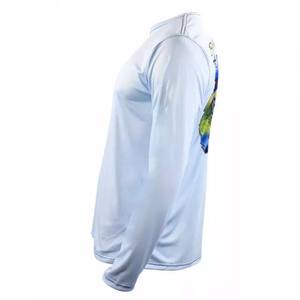 เสื้อตกปลาแขนยาวของผู้ชายผ้าโพลีเอสเตอร์ระบายอากาศแห้งเร็วยูวี100% - Product Image 2