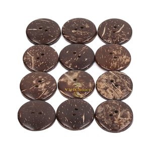 Vietchoice 1000 pièces Boutons écologiques en bois de coco naturel avec tige métallique, 2 trous, 15 mm, dos plat, forme animale, grands boutons pour vêtements et chemises - Product Image 2