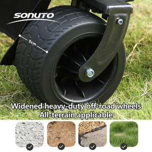 Chariot pliant robuste de 300 kg avec auvent et sièges pour le camping, les pique-niques, le shopping et le rangement, chariot de plage personnalisable OEM - Product Image 5