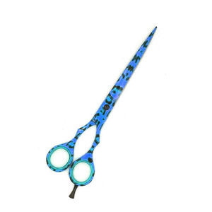 Tijeras de peluquero personalizadas con reposapiés, tijeras de corte de pelo de acero inoxidable para salón, tijeras de peluquería recubiertas de papel - Product Image 2