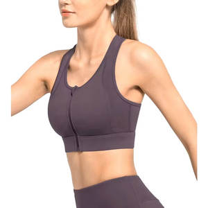 Fabricant de qualité supérieure soutien-gorge personnalisé col en v torsion entrecroisé soutien-gorge de sport pour femmes polyester matériel Fitness dames soutien-gorge - Product Image 1