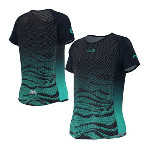 <b>Women's</b> Slim Fit Trail Run T-Shirt DUNE <b>Navy</b>-Breathable Knitted Sporty <b>Top</b> - Product Image 5