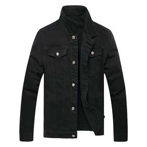 Chaqueta de Mezclilla para Hombre, Estilo Urbano, Desgastada, Rota, Lavada, de Algodón, para Invierno - Product Image 1